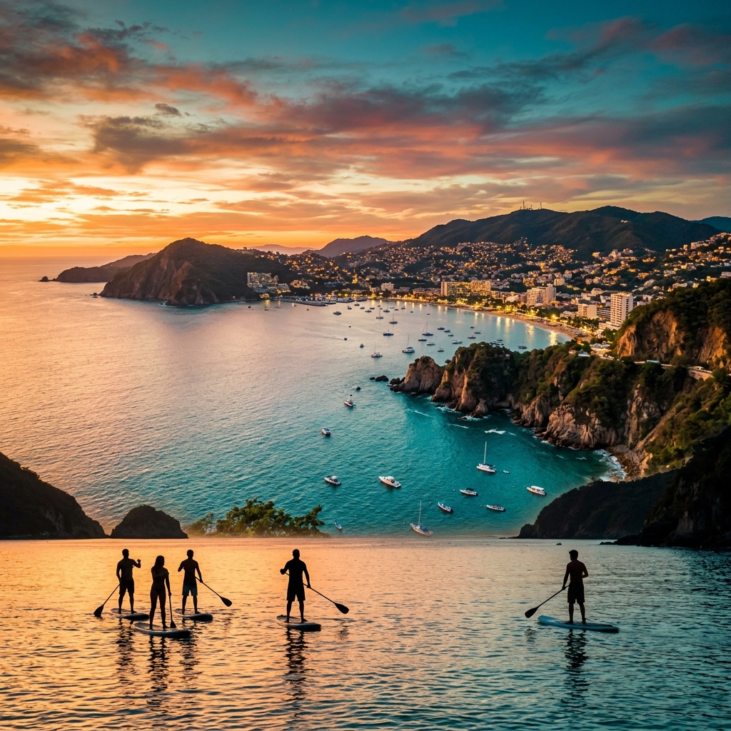 Bahía de Acapulco al atardecer